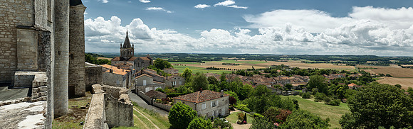 Panorama from the Château Walls - Villebois-Lavalette, France
