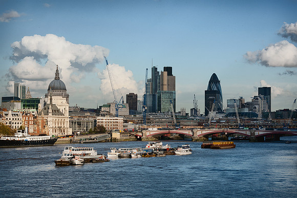 City of London from Waterloo Bridge II - London, England
